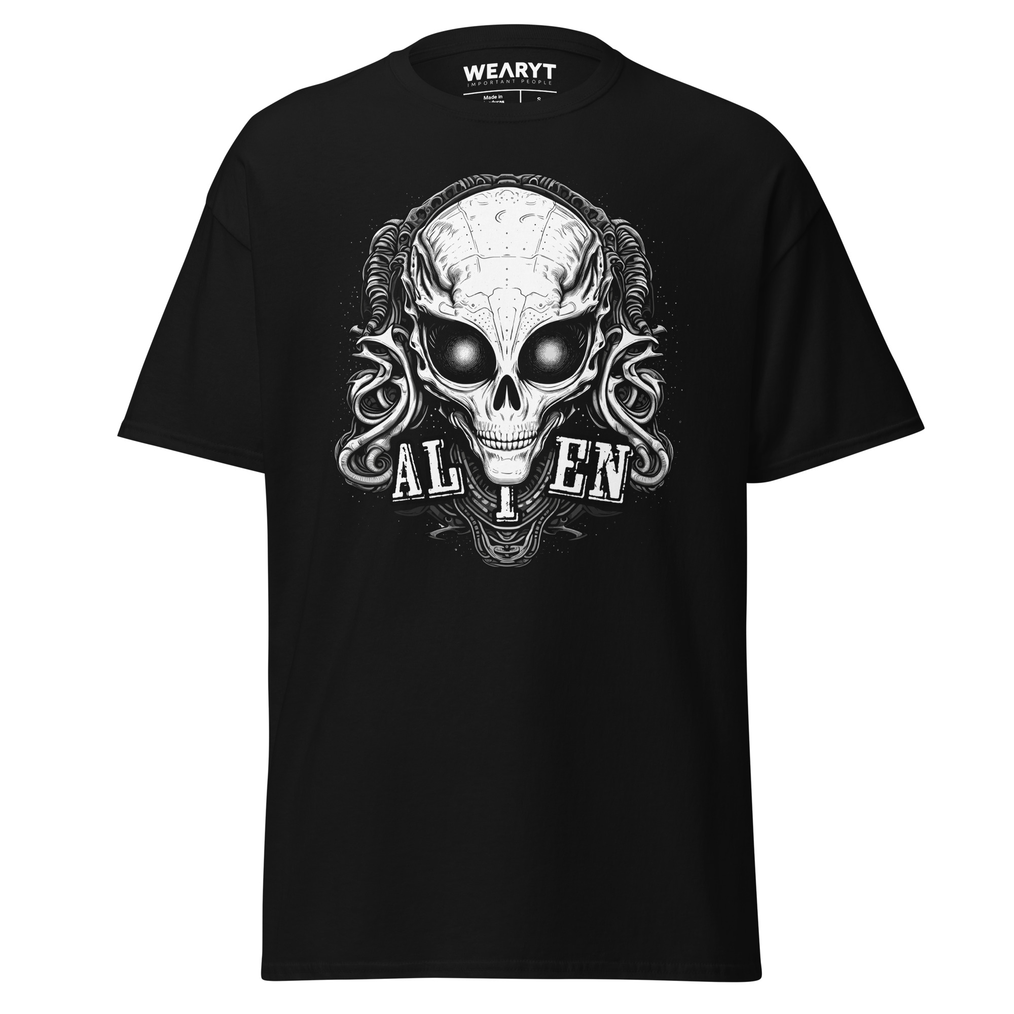 T-shirt – Alien – Black Men's Clothing Wearyt