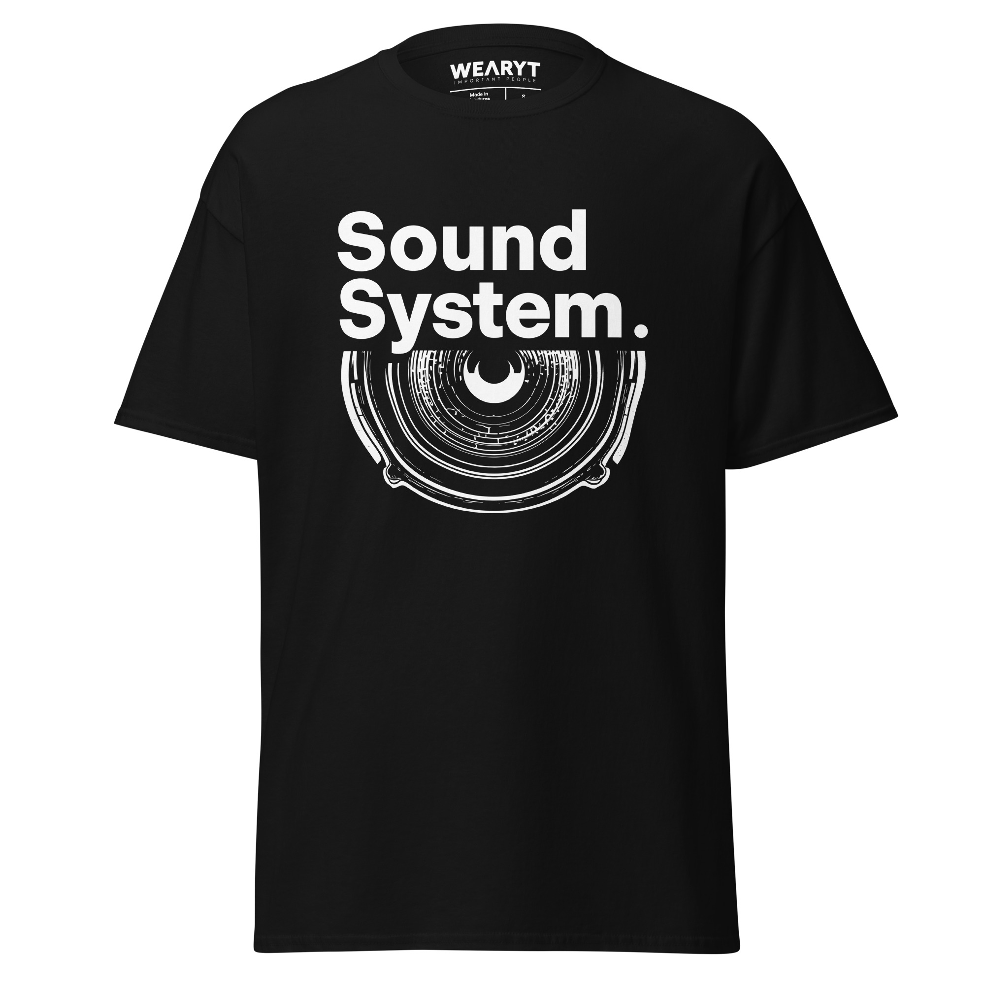 T-shirt – Sound System – Black Men's Clothing Wearyt