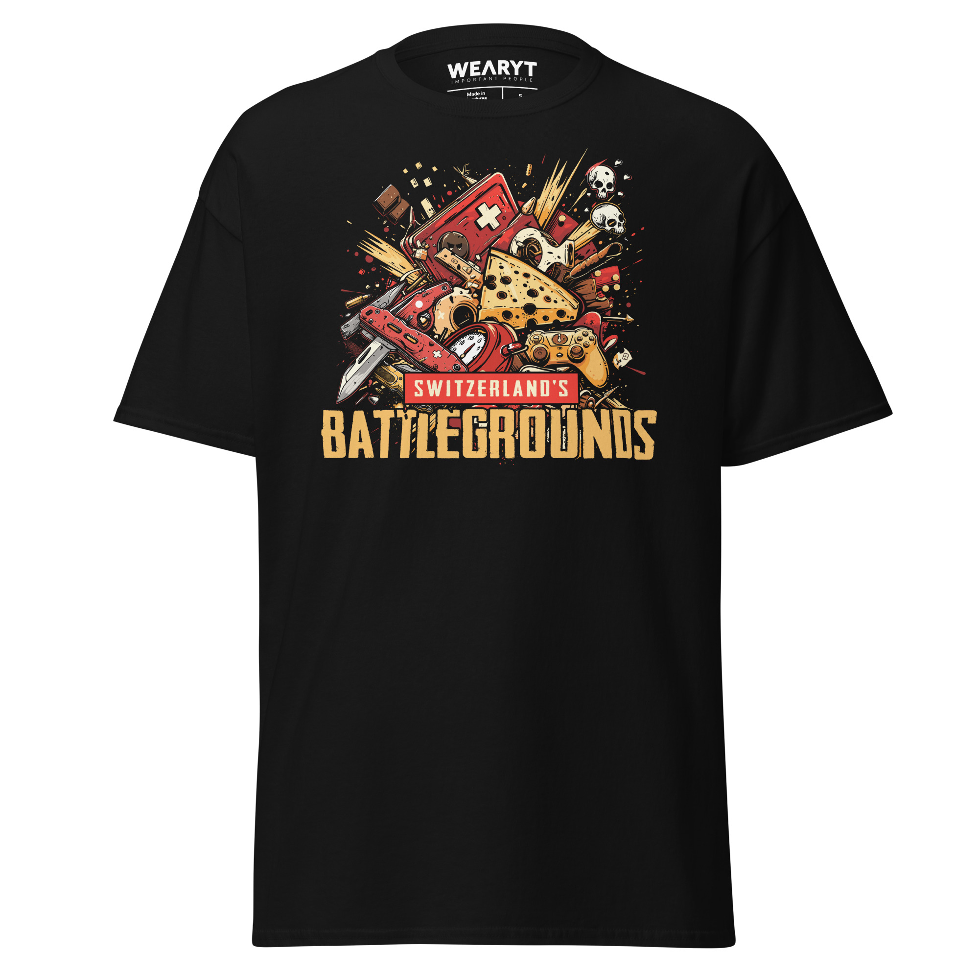 T-shirt – Gaming – Switzerland’s Battlegrounds Men's Clothing Wearyt