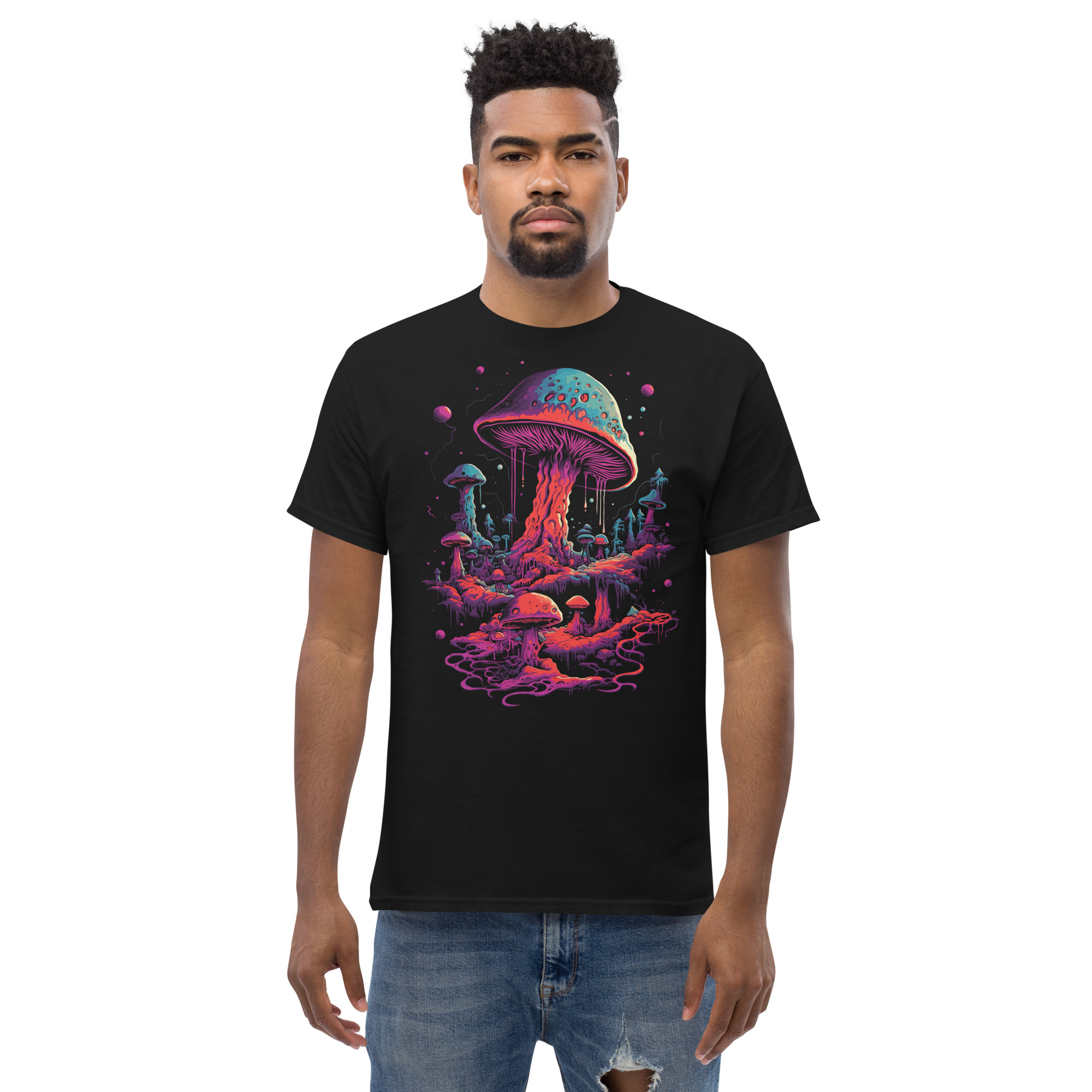 T-shirt – Psychedelic – Trippy Mushrooms Men's Clothing Wearyt