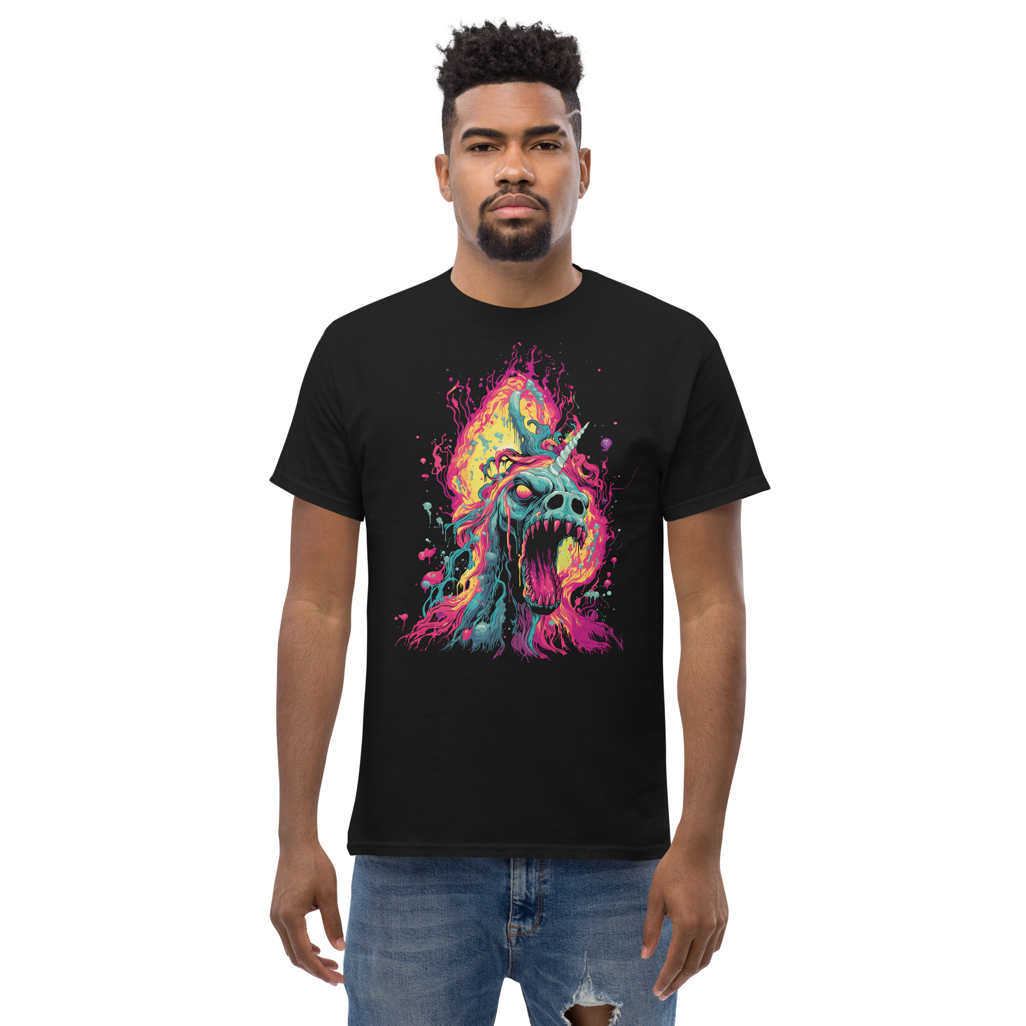 T-shirt – Psychedelic – Unicorn Nightmare Men's Clothing Wearyt