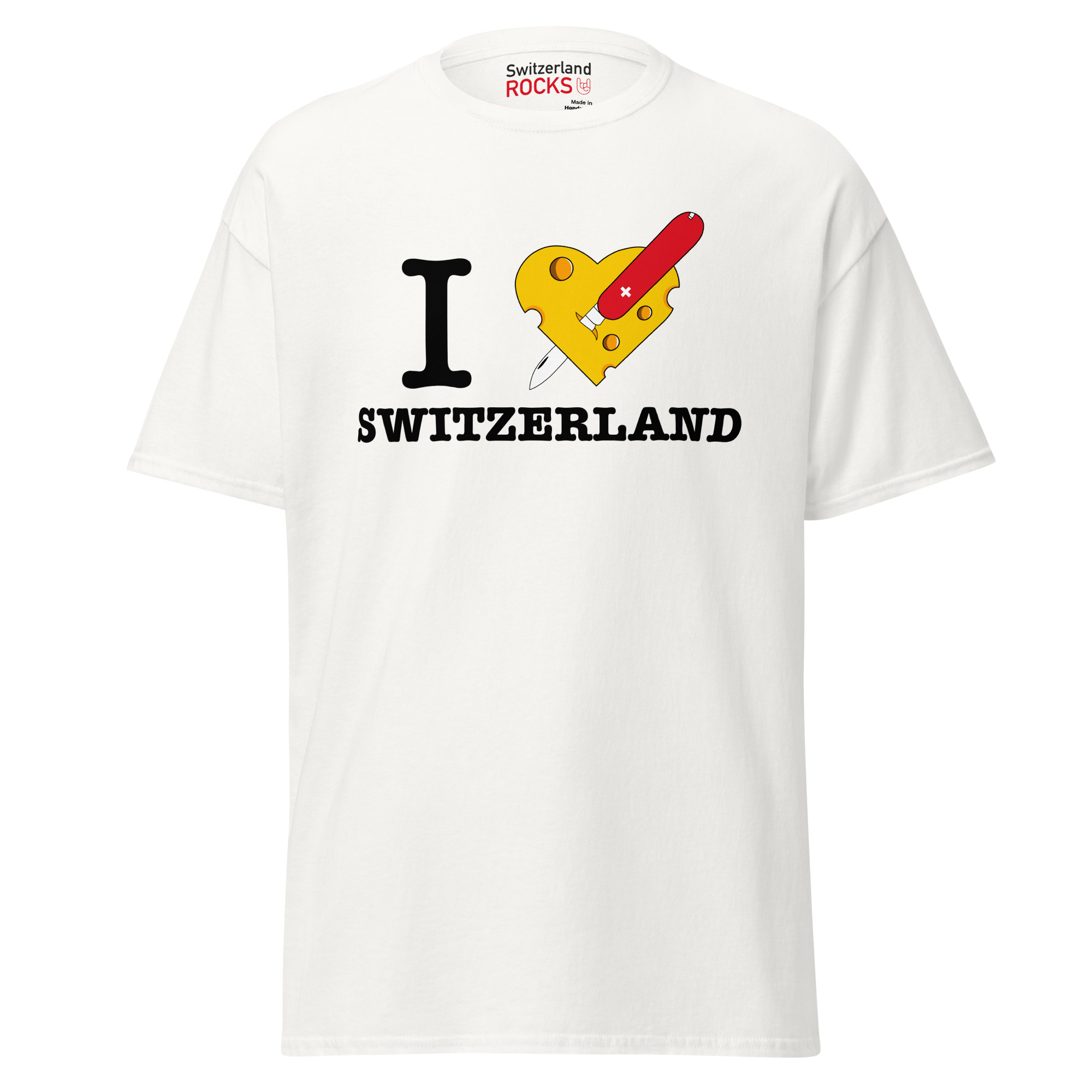 T-shirt blanc – Switzerland Rocks – Swiss Knife T-Shirts Wearyt