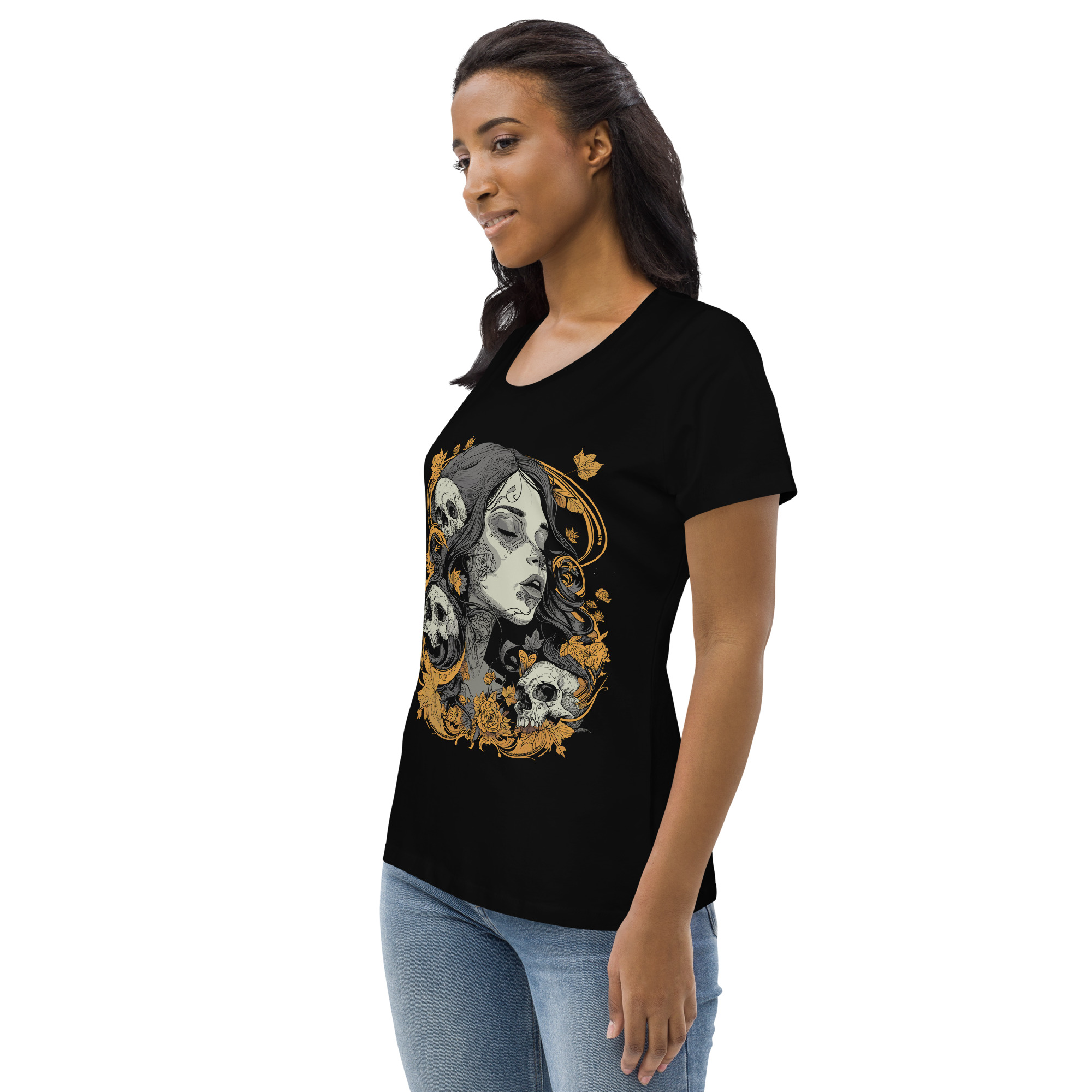 Women’s T-shirt – Dark Beauty – Baroque Black T-shirts Wearyt